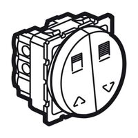 Arteor™ - Double switch for electric roller blinds control - 10A -2 round mod -magn