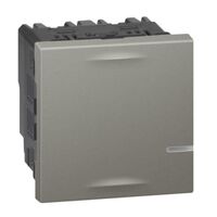 Connected light switch Arteor™ with Netatmo without neutral with dimmer option 5-300W - 2 modules - magnesium