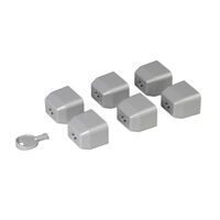 Set of 6 locking caps for C19 standard outlet + 1 key for LCS² PDU