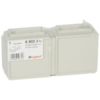 Plastic flush-mounting box for installation in concrete floor - 6 modules