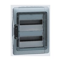 Plexo3 IP65 Surface Mount Enclosure 24 Module Grey 432Hx340Wx161Dmm