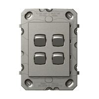 Legrand Arteor 770 Series 16A 240V a.c 4 Gang 2 Way Single Pole Double Throw  Vertical Rocker Switch Magnesium