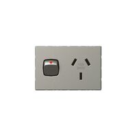 Legrand Arteor Modular 10A 1 Gang 3 Module Single Power Point Mechanism Magnesium