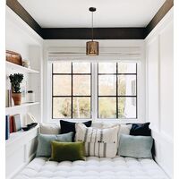 AUTUMN: Small Round Aged Bronze with Amber Lining Pendant Light