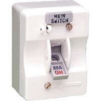 HPM 2P 80A 415V a.c. Back Entry Surface Mount Mains Switch