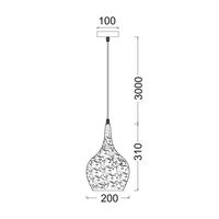 CELESTE: Bohemian Rustic Embossed Bell Shape Pendant Light