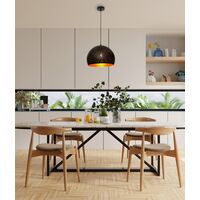 CELESTE: Bohemian Rustic Embossed Dome Shape Pendant Light