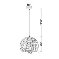 CELESTE: Bohemian Rustic Embossed Dome Shape Pendant Light