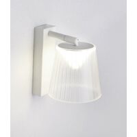 CHESTER: City Series LED Wall White 1 Switch Clear PS Shade Wall Lights