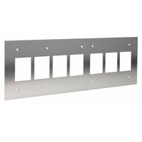 Excel Life - Medical - Horizontal stainless steel coverplate - suitable for standard wall box 3+4 gang 70mm spacing