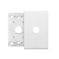 Excel Life EM Series Grid & Plate 1 Gang Matt White