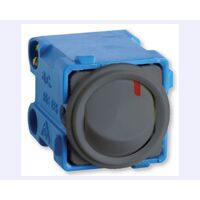 Excel Life - Switch mechanism 1 way double pole 16A 10AX 240V a.c. with red dot urban grey