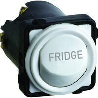 Excel Life - Engraved rocker switch mechanism 2 way 16AX 240V a.c. FRIDGE engraved Matt White