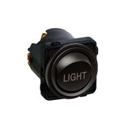 Excel Life - Engraved rocker switch mechanism 2 way 16AX 240V a.c. LIGHT engraved Matt Black