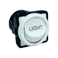 Excel Life - Engraved rocker switch mechanism 2 way 16AX 240V a.c. LIGHT engraved white