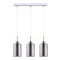 ESPEJO3: Interior Iron & Chrome Oblong Glass with Dotted Effect Pendant Lights