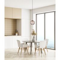 ESPIRAL: Interior Wine Glass Shade Wavy Finish Round Pendant Lights