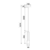 GOLDA: Interior Tube with Brass Highlight Pendant Lights