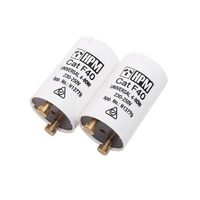HPM 4-65W Universal Fluorescent Starter White - Twin Pack