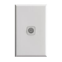 HPM Excel 1 Gang Coaxial 75 Ohm TV Outlet White