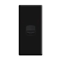 HPM Linea 2 Way Single Pole Double Throw Architrave Rocker Switch 1 Gang Black