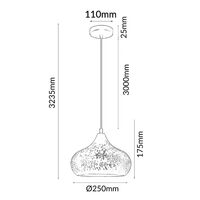 MARRAKESH: Bohemian Interior Champagne Glass Shape Pendant Light