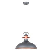 NARVIK: Industrial Scandinavian Dome Shape With Copper Plating Pendant Lights
