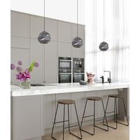 ORIGAMI: Interior Large Dome Carved Iron Origami Style Pendant Lights