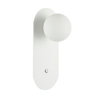 OVALIS: Interior Round Opal Diffuser Oblong Base with Switch Wall Lights