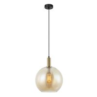 PATERA: Interior Glass with Extended Bronze Highlight Pendant Lights