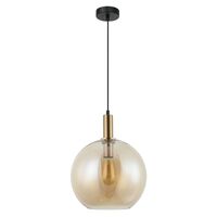 PATERA: Interior Glass with Extended Bronze Highlight Pendant Lights