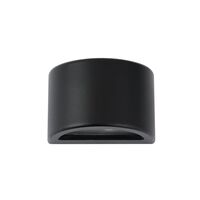 STE: Exterior 12V Matte Black Curved Surface Mounted Step / Wall Lights IP65