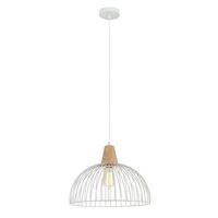 STRAND: Iron and Wood Dome Cage Pendant Lights