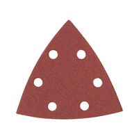 Sandpaper Triangle Dry | P240 Grit | 6-Hole Dust Extraction | Hook and Loop Adhesive | by Wurth
