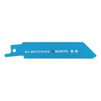 Sabre Saw Blade Metal | Serrated Teeth for Effortless Cutting | Suitable for 0-1.5mm Thickness | @Pack of 5 | by Wurth