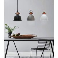 ALTA: Industrial Bell Shape With Copper Highlights Pendant Lights