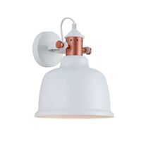 ALTA: Interior Adjustable Bell With Copper Highlight Wall Lights