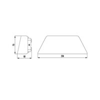 ATEN: LED Exterior Surface Mounted Curved Up/Down Wall Lights IP65