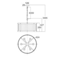 BARRIQUE: Retro Interior Large Drum Wood Pendant Lights