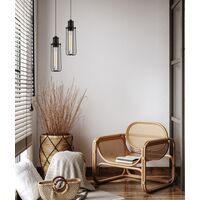 BLACKBAND Industrial Black Tubular Bird Cage Pendant Light