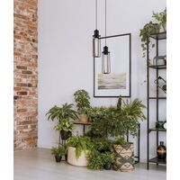 BLACKBAND Industrial Black Tubular Bird Cage Pendant Light