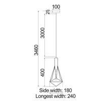 BLACKBAND & WHITEBAND: Diamond Shape Bird Cage Pendant Lights