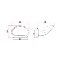 BOCINA: Exterior LED Semicircle Surface Mounted Wall Lights IP65