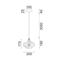 CAMPANA: Interior Wine Glass Shape Ribbed Pendant Lights