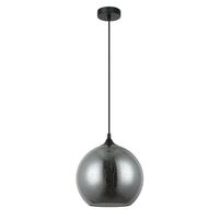 CHUVA: Smokey Black Mirror Finish Glass with Rain Drop Effect Wine Glass Shape Pendant Light