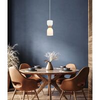 CLESSIDRA: Interior Mirror Finish Smokey Black / Opal Glass Ellipse Pendant Lights