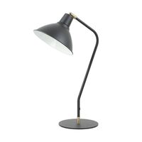 COLLO:  Cone Shade with Antique Brass Highlight Table Lamps
