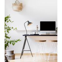 COLLO:  Cone Shade with Antique Brass Highlight Table Lamps