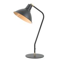 COLLO:  Cone Shade with Antique Brass Highlight Table Lamps