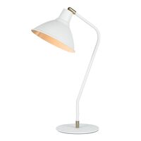 COLLO:  Cone Shade with Antique Brass Highlight Table Lamps